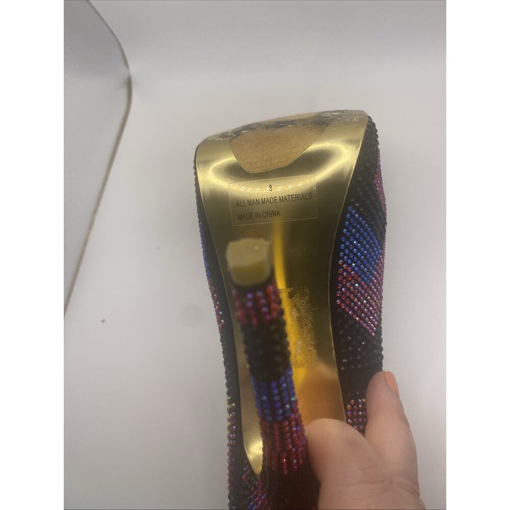 Mascote Beaded Platform Barbie Core Stripper Pole Dancer High Heels Shoes Size 8 - Picture 14 of 14